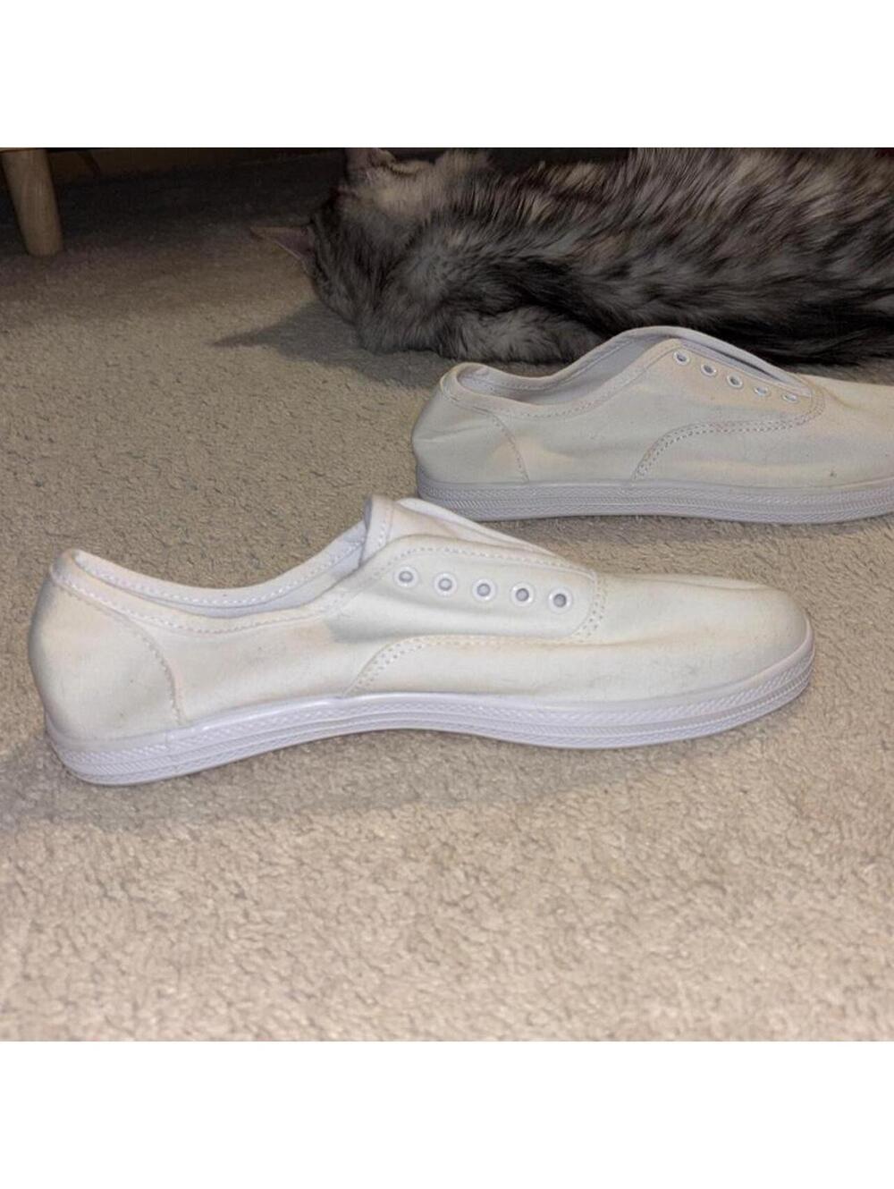 Target Women's White Slip-On Canvas Sneakers Size 8